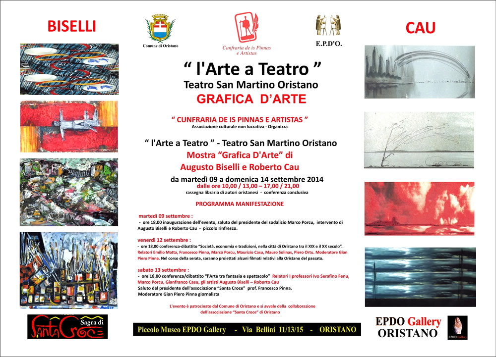 Mostra Grafica D'Arte Biselli Cau Teatro San Martino Oristano